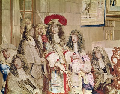 Louis XIV visiting the Gobelins factory, 15th October 1667 (detail) by Charles Le Brun